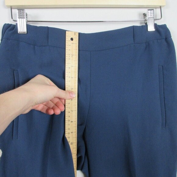 Aritzia Wilfred Women's Crepe Ankle Pants Pull On Casual Office Work 4 Navy 372 - Picture 10 of 13